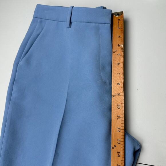 The Fold London Pants Womens 12 Blue Tavira Trousers Crop NEW Business Luxury - Picture 13 of 16